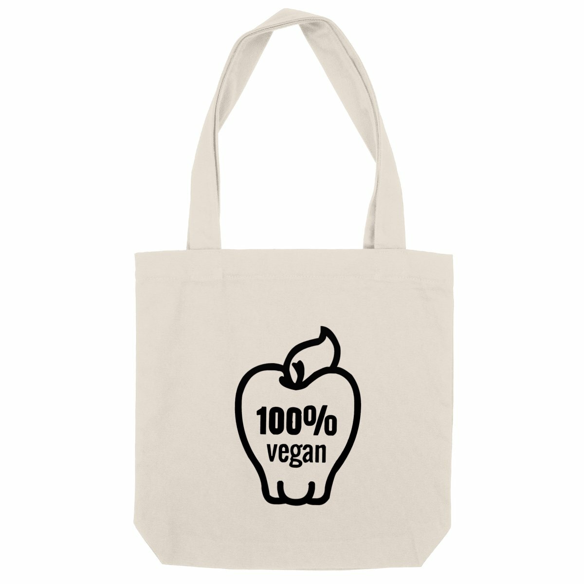 Image front Totebag - Motif 100% Vegan (pomme)