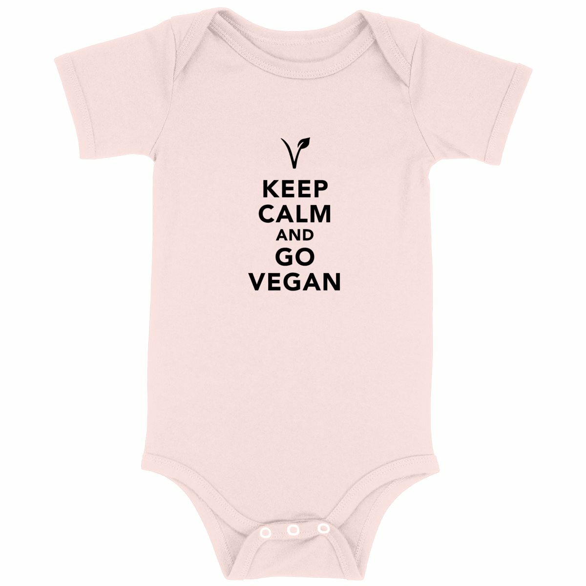 Image back Body bébé - Motif KEEP CALM AND GO VEGAN