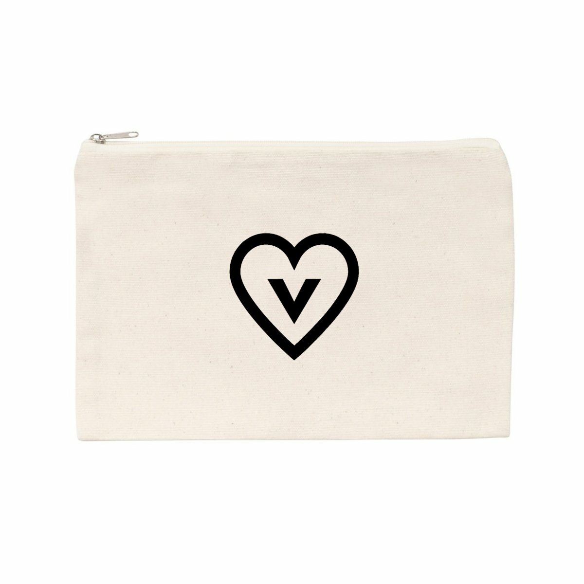 Image front Pochette / Trousse - Motif cœur vegan