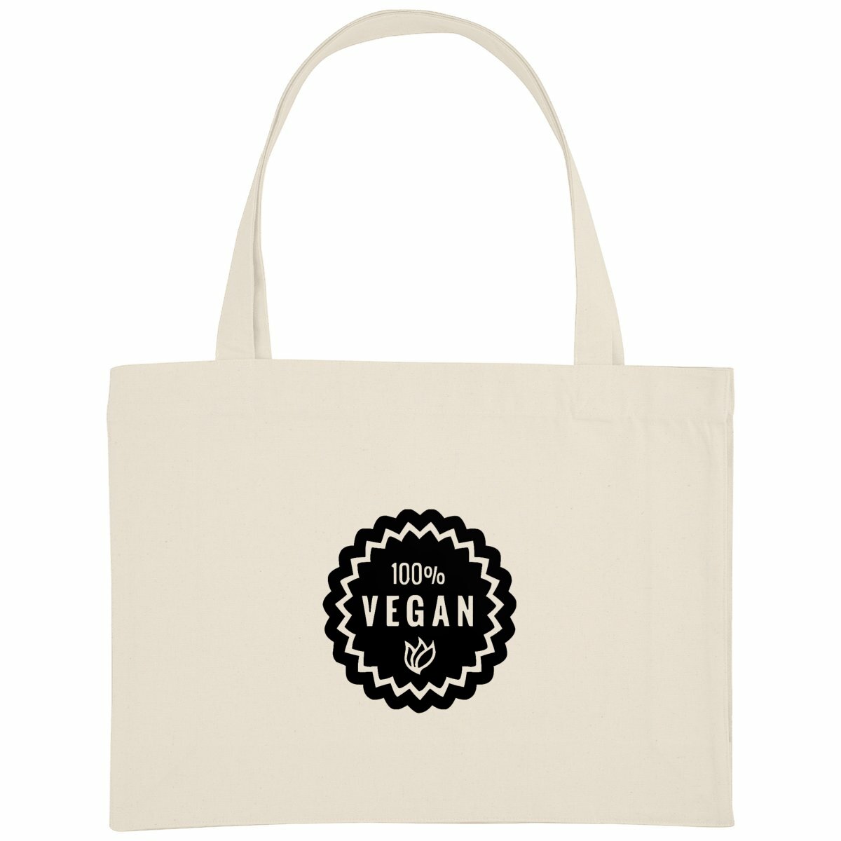 Image back Sac de courses - Motif 100% vegan (badge)