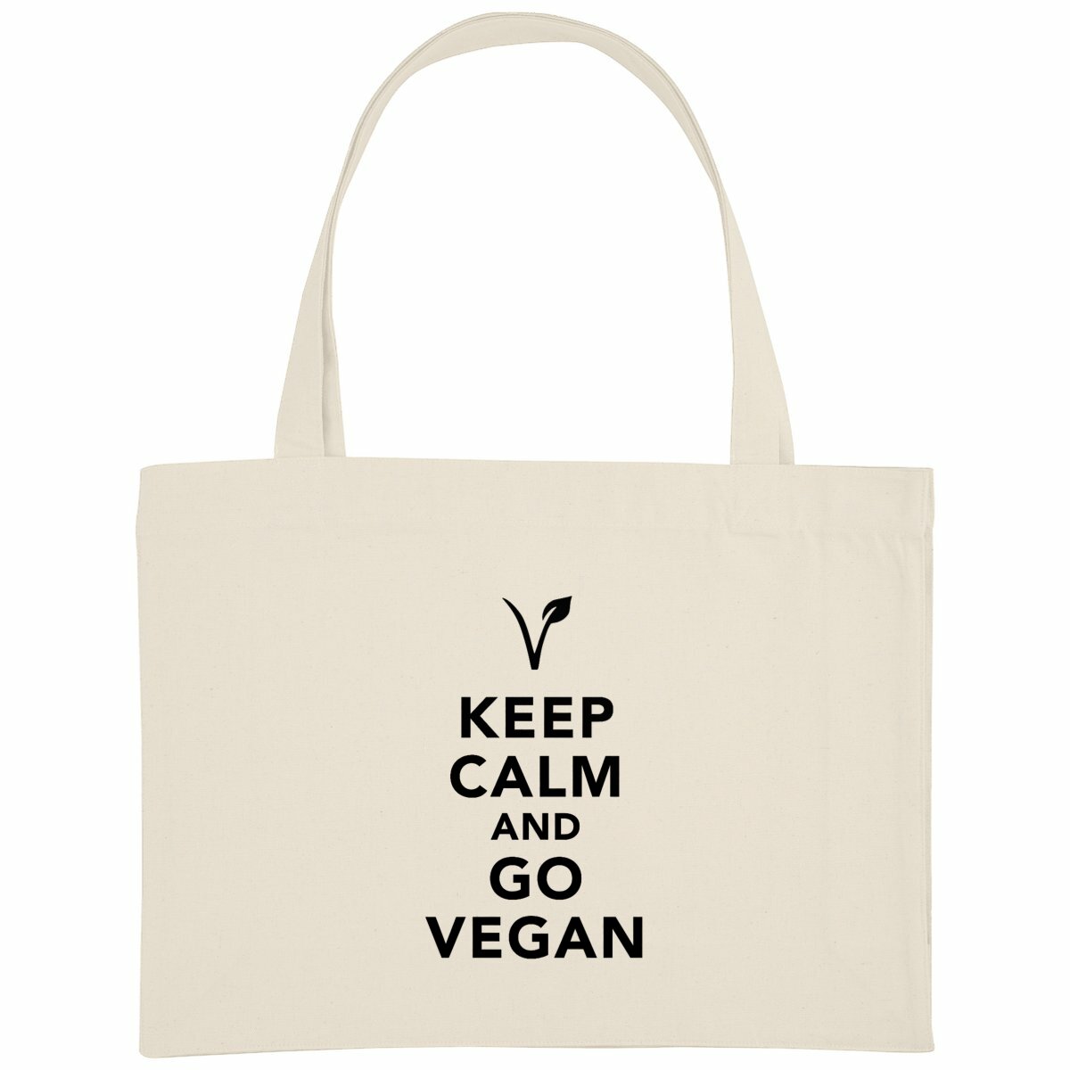 Image back Sac de courses - Motif KEEP CALM AND GO VEGAN