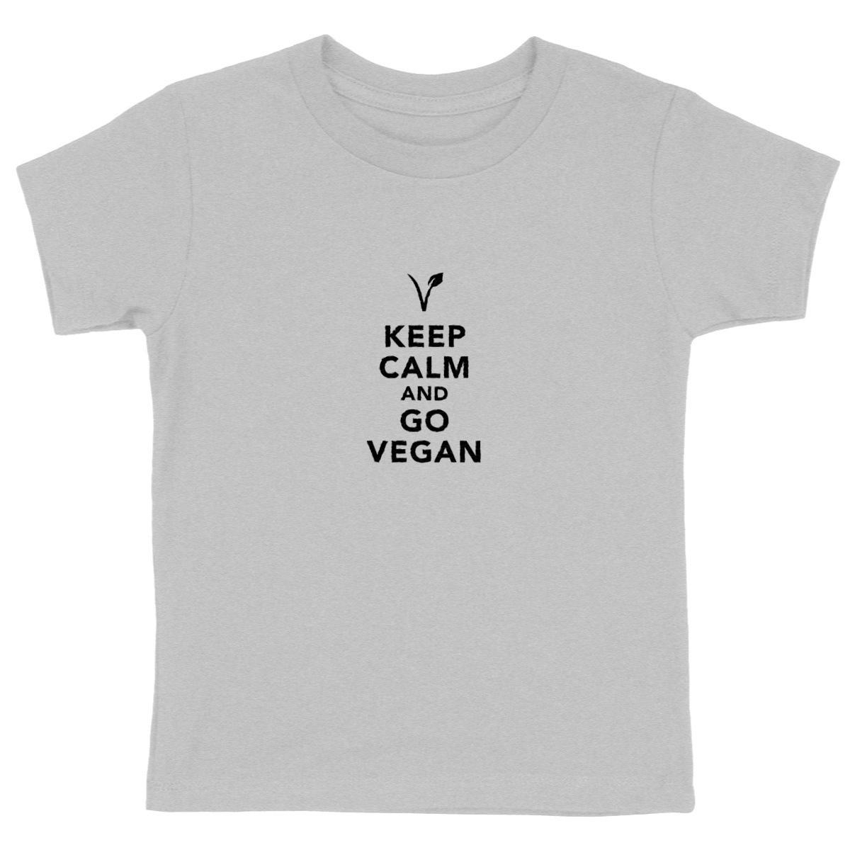 Image back T-shirt enfant - Motif KEEP CALM AND GO VEGAN