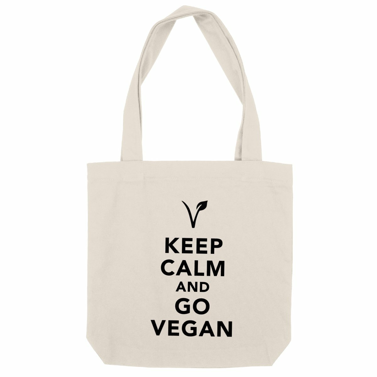 Image front Totebag - Motif KEEP CALM AND GO VEGAN