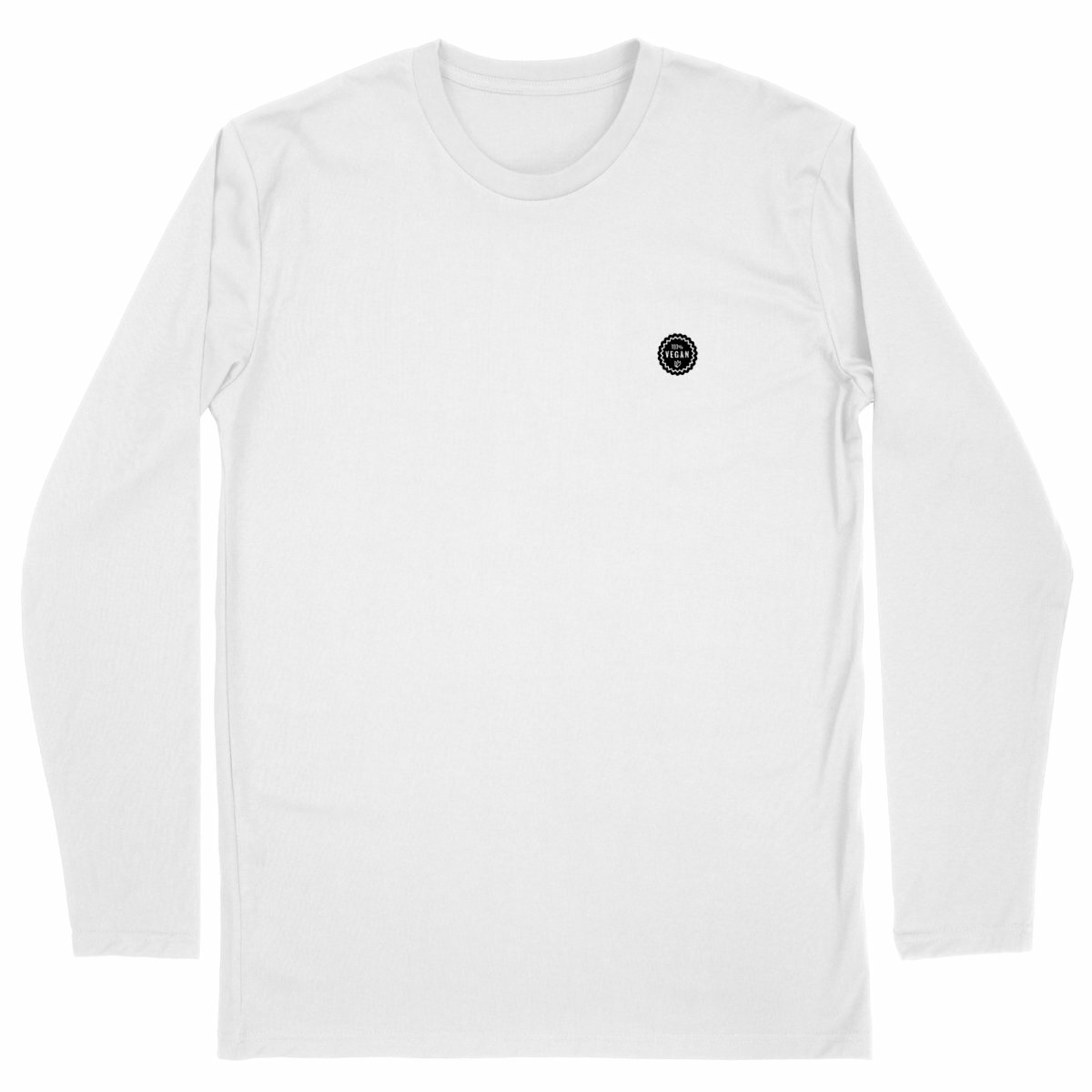 Image front T-shirt manches longues - Motif 100% vegan (badge)