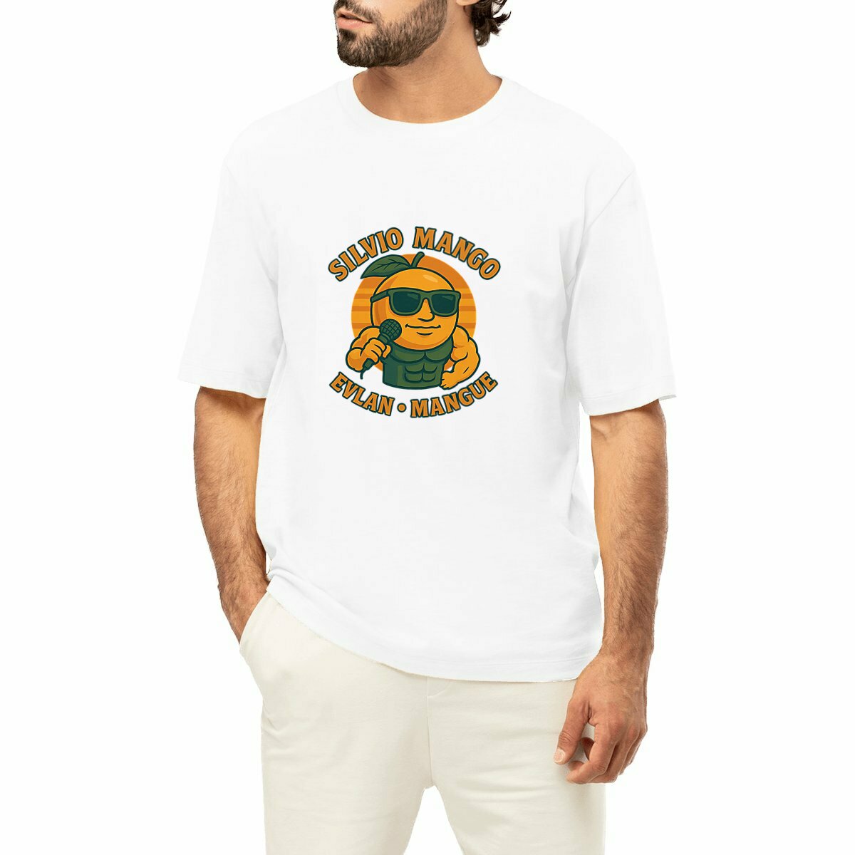 Image front T-shirt Oversize Mango 