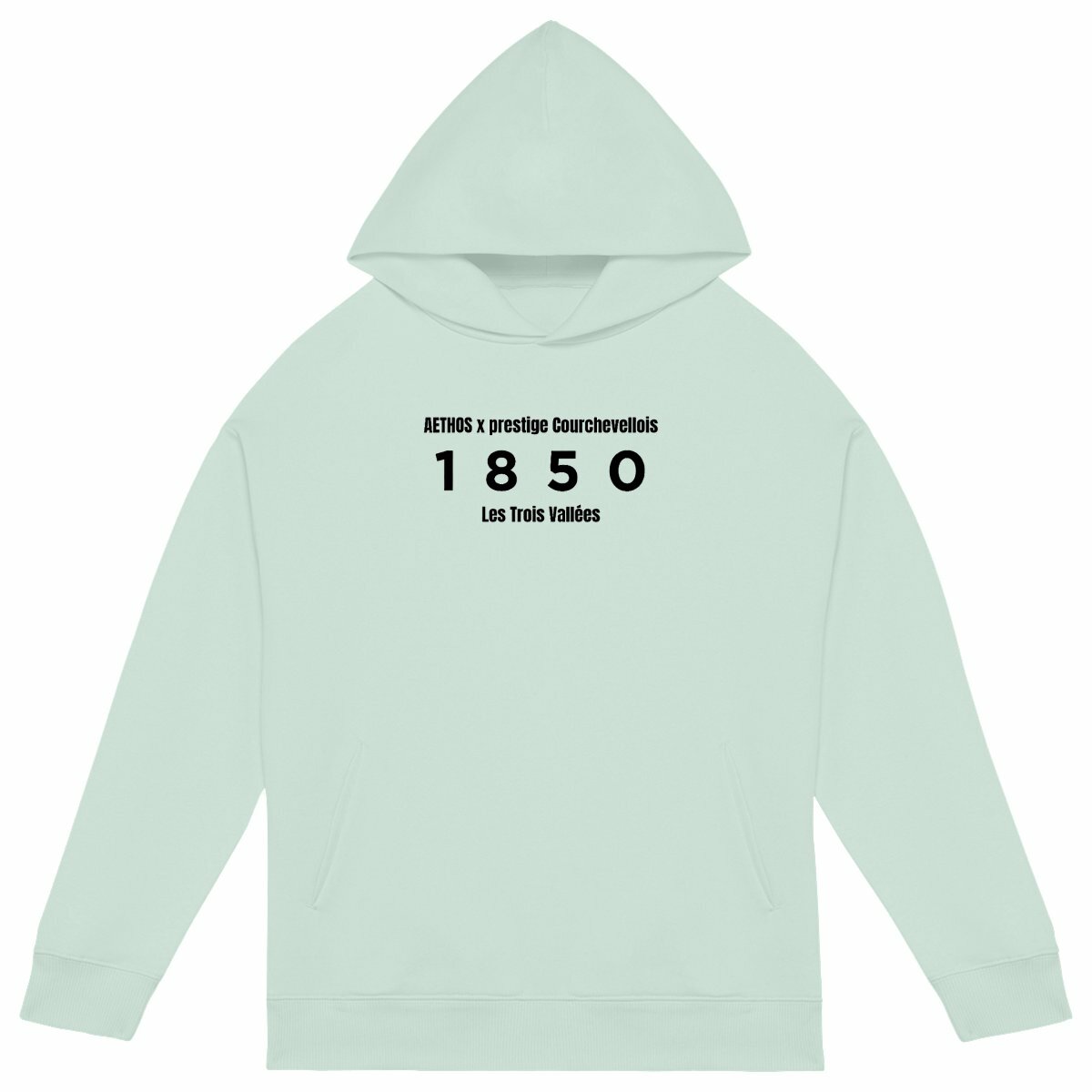 Image front Sweat à capuche Unisexe Oversized Aethos x prestige Courchevellois 