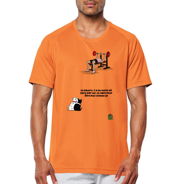 Image front T-shirt de sport - homme - "Pour athlète de l'autodérision"