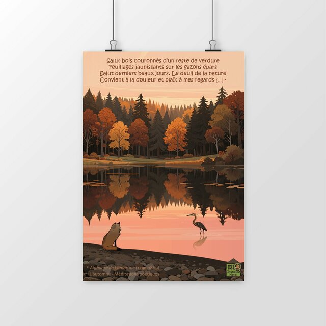 Image du produit Poster - "L'automne" (texte Alphonse de Lamartine)