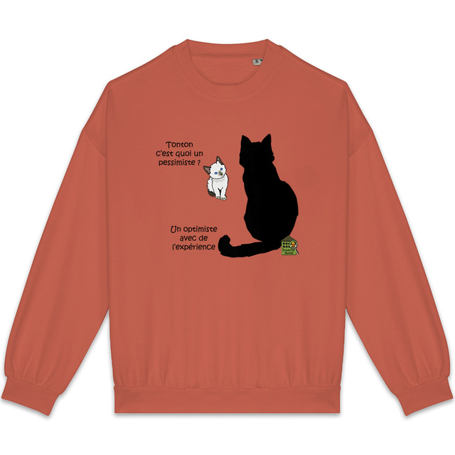 Image back Sweat - femme ou homme - modèle "Optimiste" - Made in Portugal