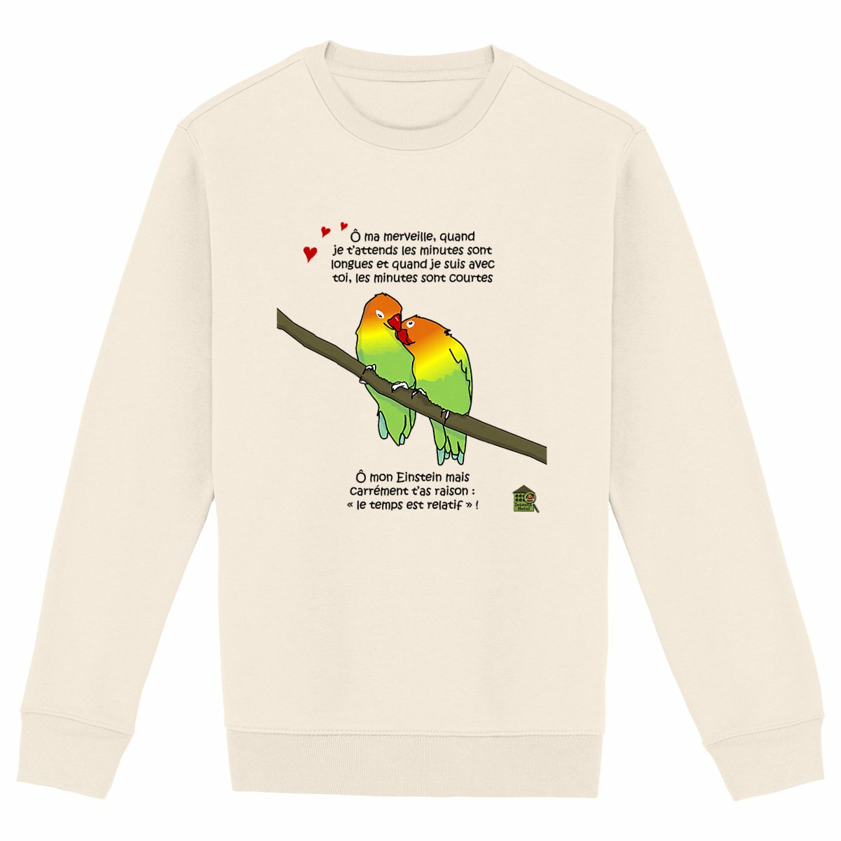 Image back Sweat épais - femme ou homme - "Le temps est relatif"