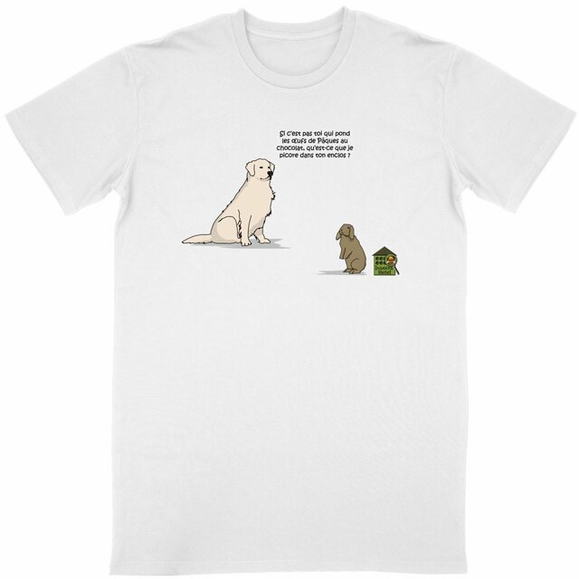 Image front T-shirt classique - homme ou femme - "Œufs de Pâques"
