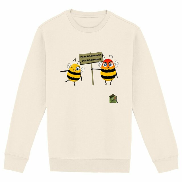 Image back Sweat-shirt chaud & épais - femme ou homme - "Butineuses"