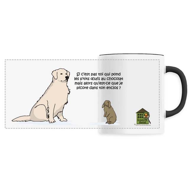 Image back Mug céramique personnalisable - Panoramique "des oeufs au chocolat"