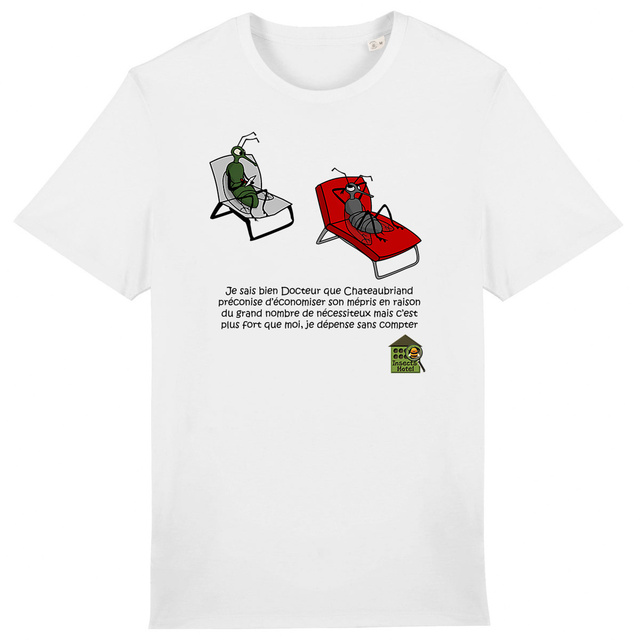 Image back T-shirt épais (clair) - femme ou homme - "Flambeur"
