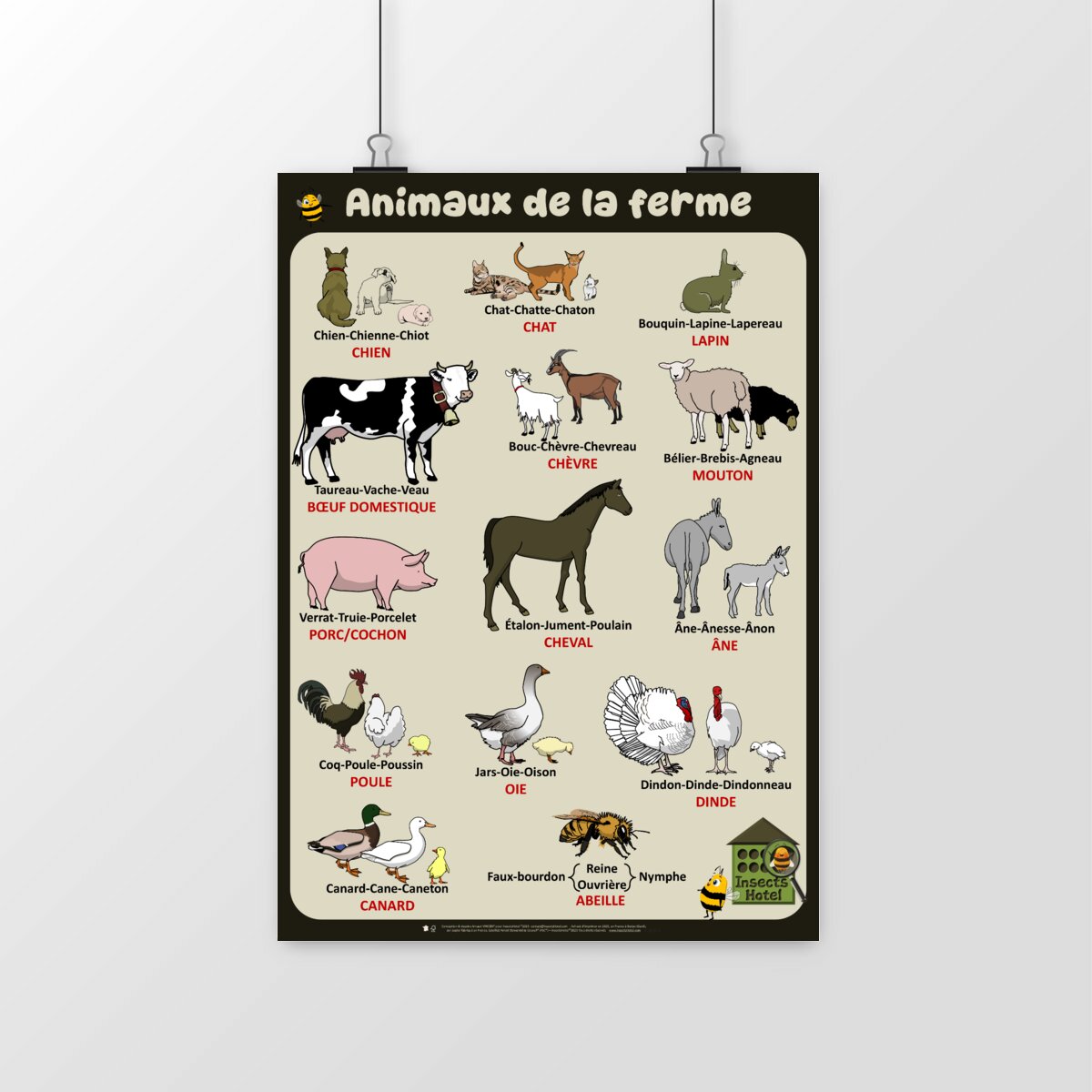 Image front Poster - Les animaux de la ferme