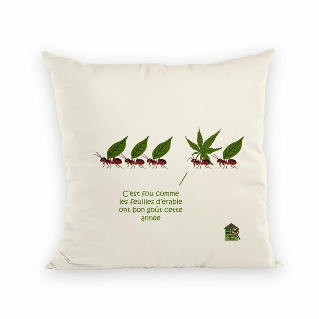 Image back Coussin 100% coton (40 X 40 cm) - "Feuille d'érable""