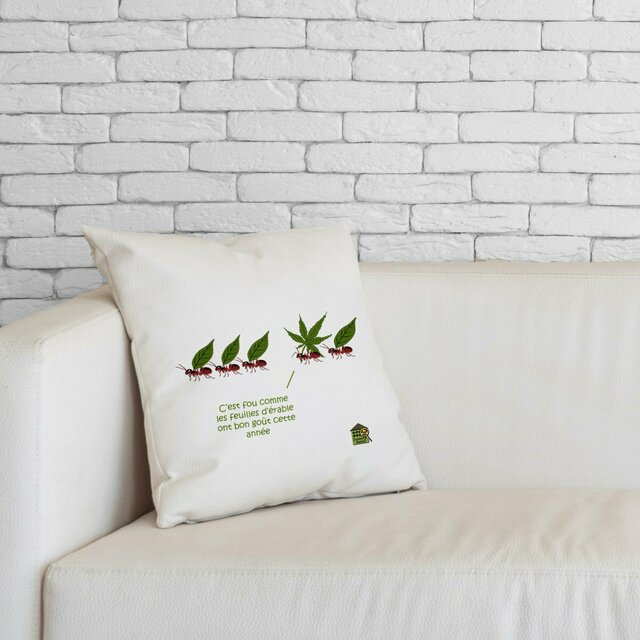 Image front Coussin 100% coton (40 X 40 cm) - "Feuille d'érable""