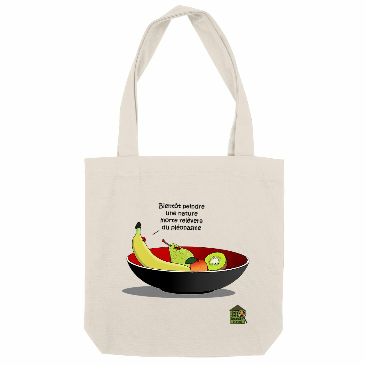 Image front Totebag épais - "Fruits et coccinelle"
