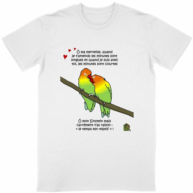 Image back T-shirt - femme ou homme - "Le temps est relatif"