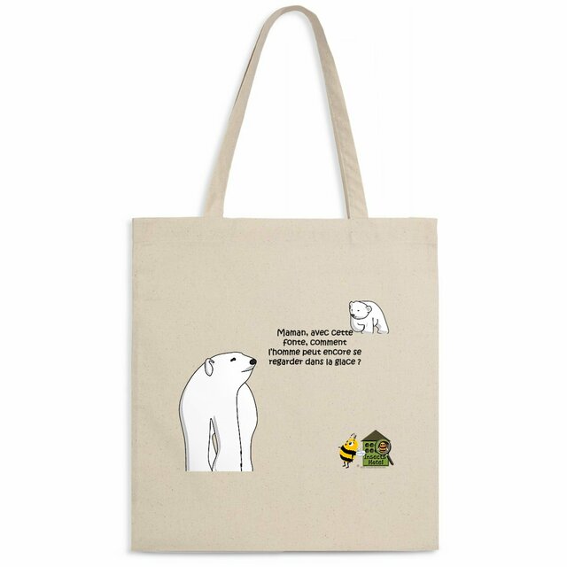 Image back Totebag léger - "Ourson polaire"