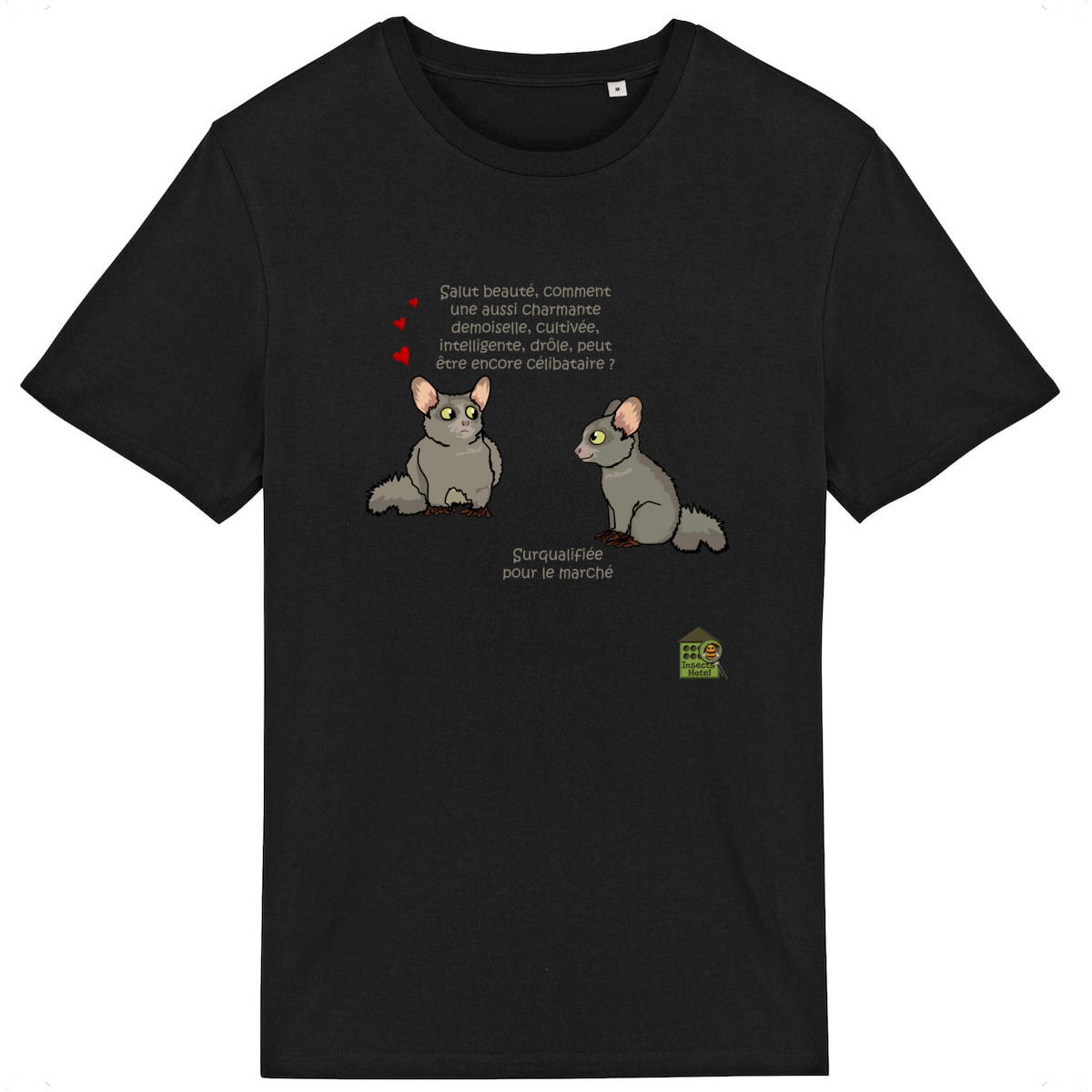 Image back T-shirt - femme ou homme - "Surqualifiée"