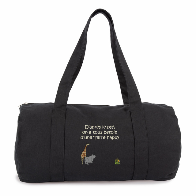 Image front Sac sport noir - "Terre happy"