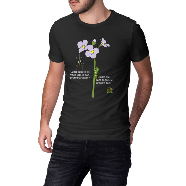 Image du produit T-shirt épais - Homme ou femme - "Araignée & chenille"