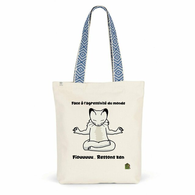 Image front Totebag ethnique - "Restons zen"