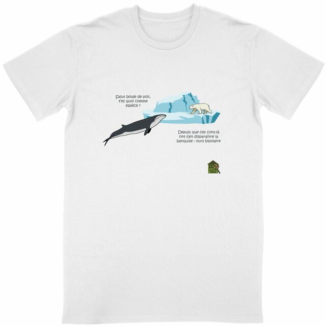 Image back T-shirt - femme ou homme - "Ours bipolaire"