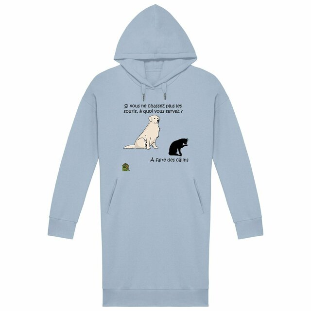 Image back Robe Sweat - femme - "Chasseurs de câlins"