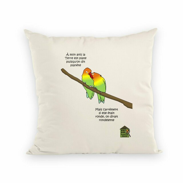 Image front Coussin déhoussable - toile 100% coton (40 X 40 cm) - "Logique"