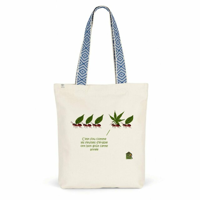 Image back Totebag ethnique - "Feuilles d'érable"