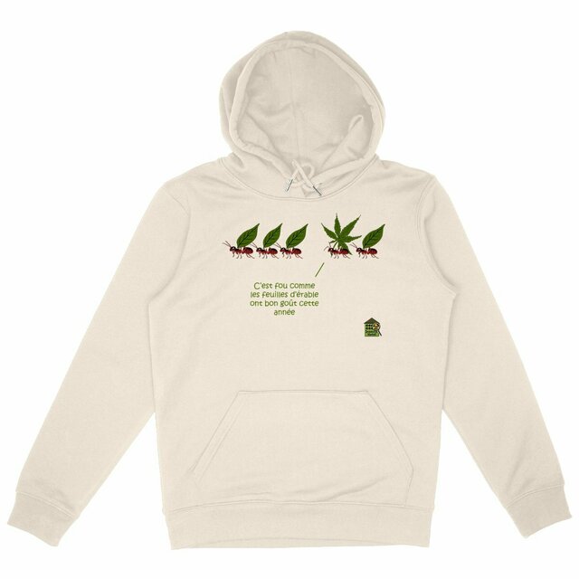 Image back Sweat à capuche Epais - femme ou homme - "Feuille d'érable"