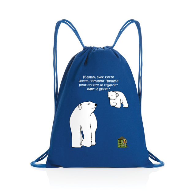 Image back Sac à dos à cordelettes - "Ourson polaire"