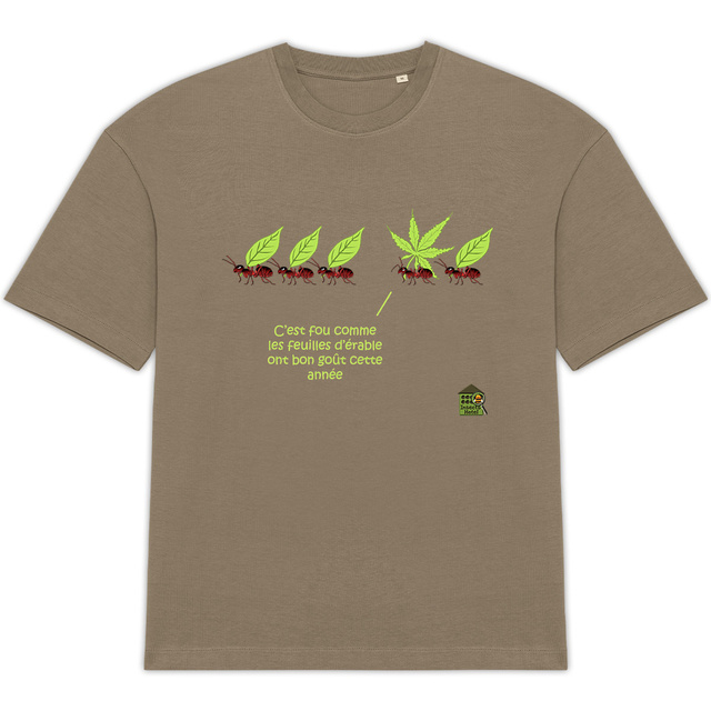 Image back T-shirt Oversized - femme ou homme - "feuilles d'érable"