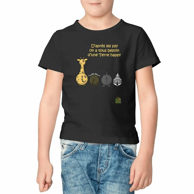 Image front T-shirt - Enfant - "Terre happy"