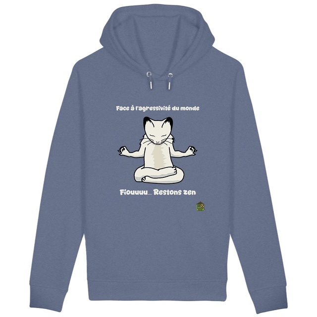 Image back Sweat à capuche - femme ou homme - "Restons zen"