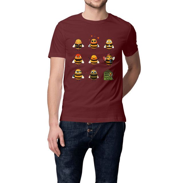 Image front T-shirt épais - femme ou homme - "Beenie dans tous ses états"