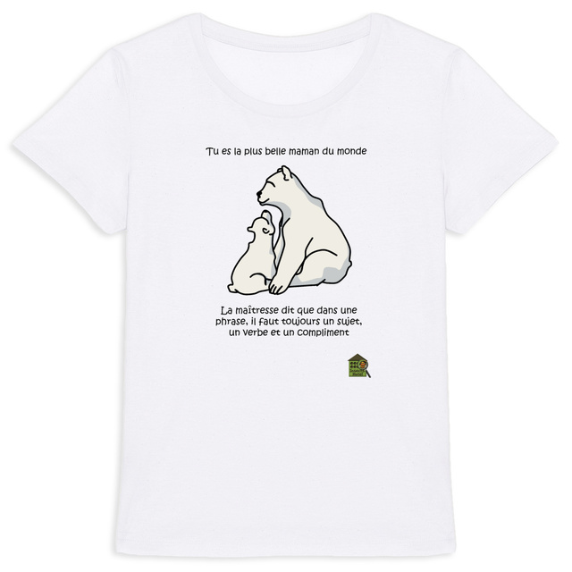 Image back T-shirt épais - femme - "Compliment" - (versions claires)