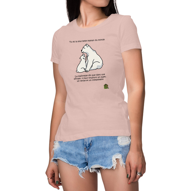 Image front T-shirt épais - femme - "Compliment" - (versions claires)