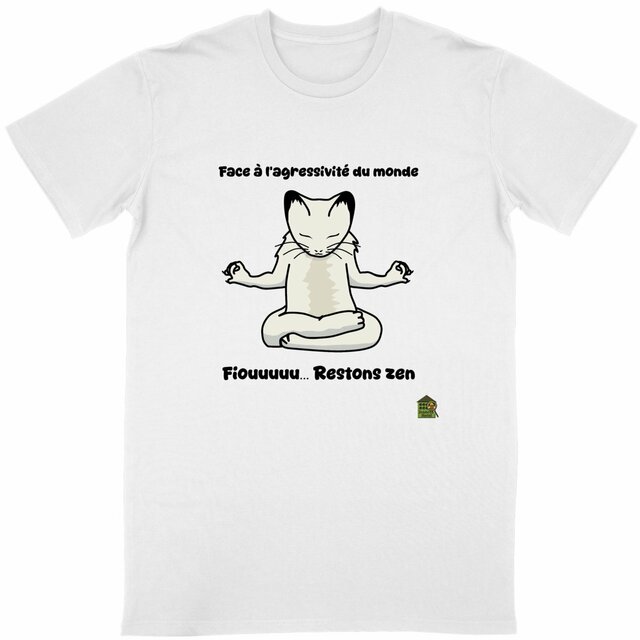 Image back T-shirt - femme ou homme - "Restons zen"