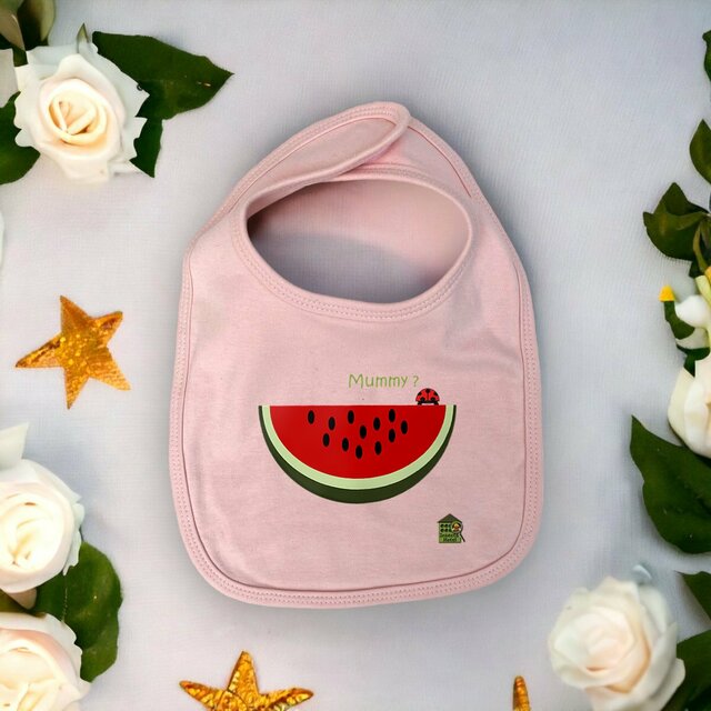 Image front Bavoir (personnalisable) - "Bébé coccinelle"