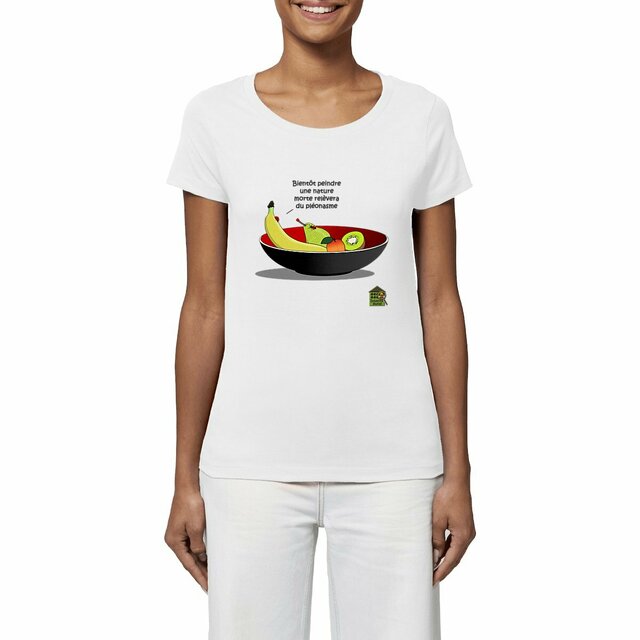 Image front T-shirt - femme - "Fruits & coccinelle"