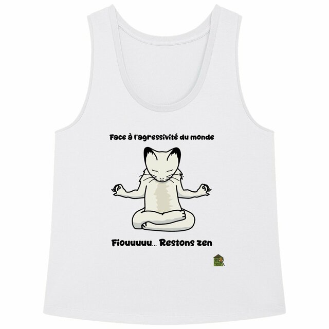 Image back Débardeur ample - femme - "Restons zen"