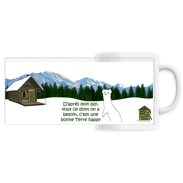 Image front Mug céramique - "Terre happy" par l'espiègle hermine
