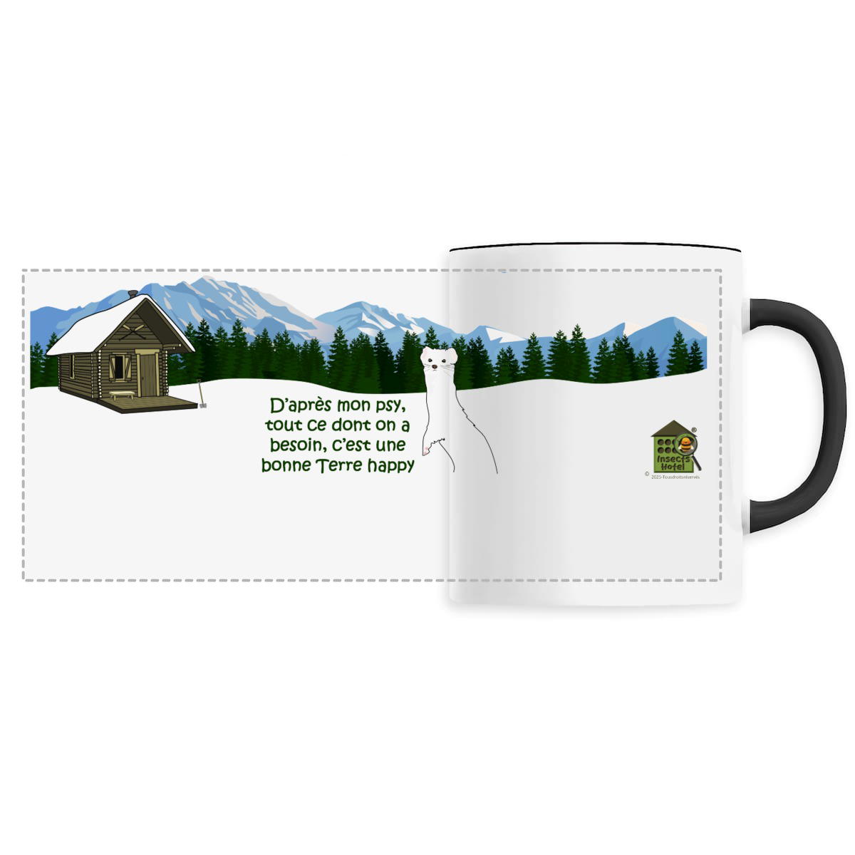 Image back Mug céramique personnalisable - "Terre happy" par l'espiègle hermine