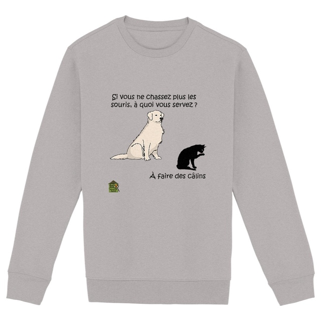 Image back Sweat-shirt chaud & épais - femme ou homme - "Chasseurs câlins"