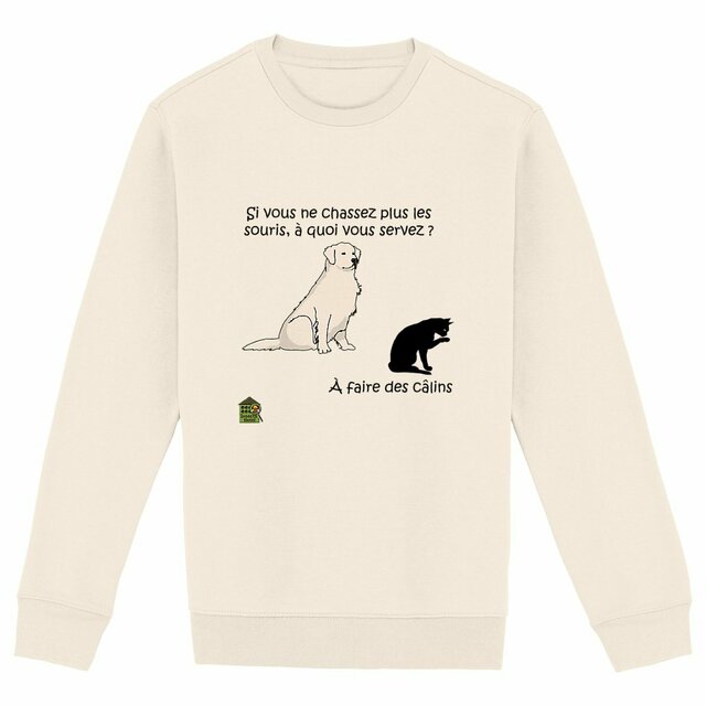 Image front Sweat-shirt chaud & épais - femme ou homme - "Chasseurs câlins"