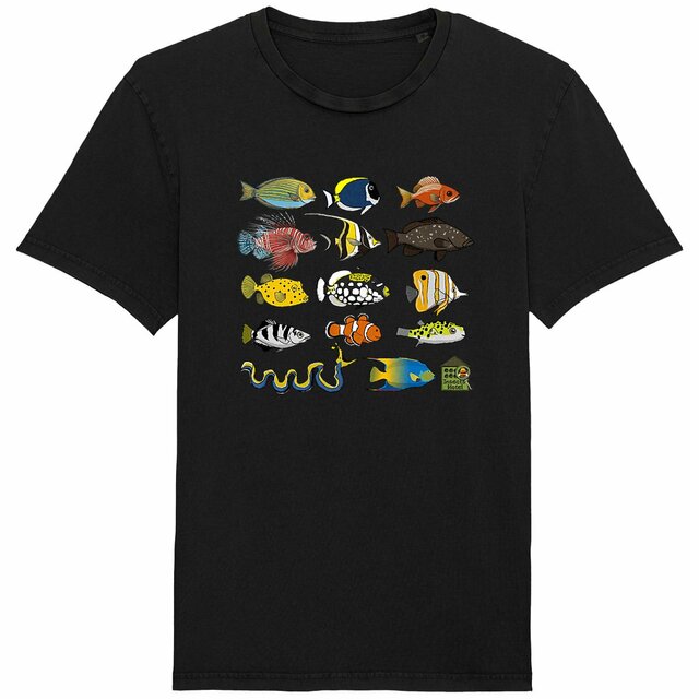 Image back T-shirt - femme ou homme - "Poissons tropicaux" - EspritVintage