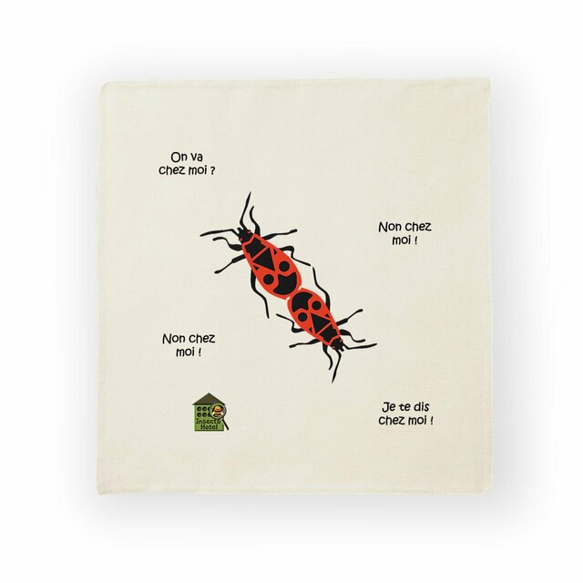 Image back Housse de coussin 100% coton (40 X 40 cm) - "Gendarmes"